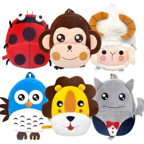 Cartoon Plush Children Backpacks Kindergarten Schoolbag Cute Animal Kids Backpack Children School Bags Girls Boys Backpacks Gift