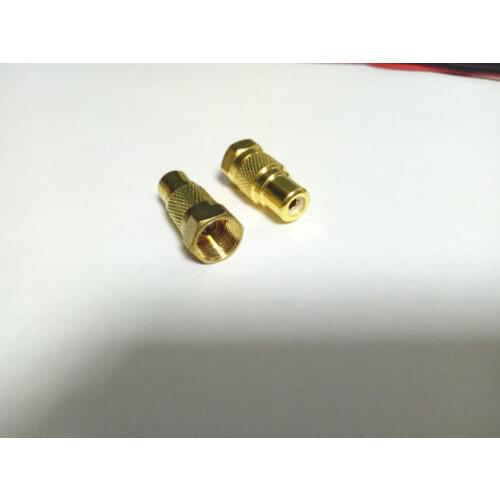 100PCS Gold plated copper TV Male Plug TO RCA Female Jack Coax/Coaxial cord connector Selling