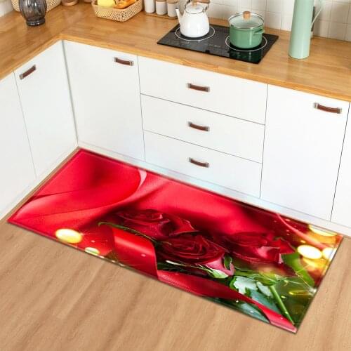 Valentines Day Kitchen Mat Home Entrance Doormat Living Room Bedroom Bedside Floor Decoration Carpet Hallway Bath Anti-Slip Rug
