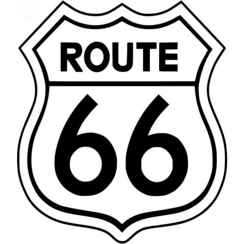 S51178 Various Sizes/Colors Car Stickers Vinyl Decal ROUTE 66 Motorcycle Decorative Accessories Waterproof