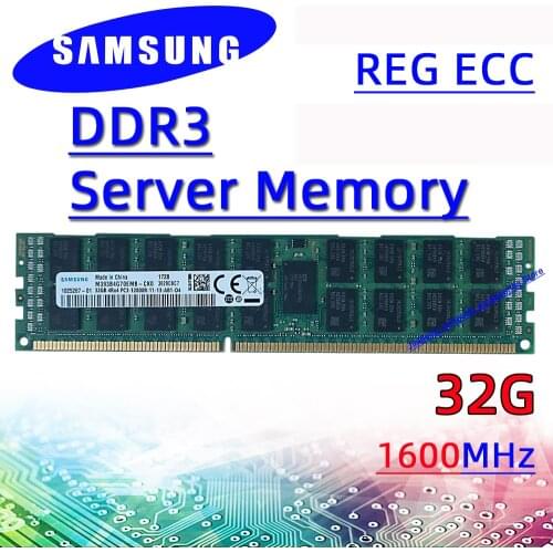 Samsung Server Memory REG ECC ddr3 32GB 1600MHz RAM 10600R 12800R 14900R pc3-4GB 8GB 2GB 1333MHz 1866MHz X58 X79