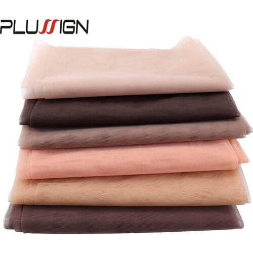 Plussign Lace Net For Making Wigs Swiss Lace Net Material For Making & Repair Wigs,Closures And Frontals 1/2 Yard 6 Colors