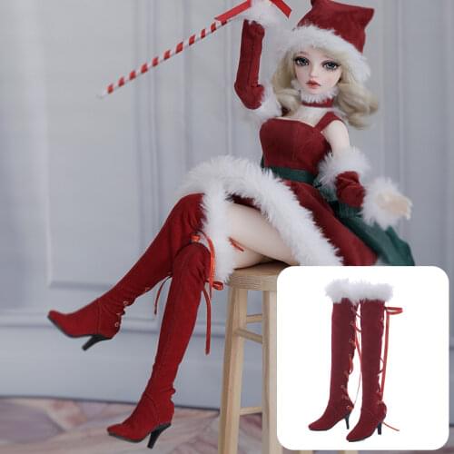 Shin 1/4 BJD Shoes LDS Cai Girl Clothes MSD Size BJD Shoes Doll Accessories for Female Body Xmas Outfit