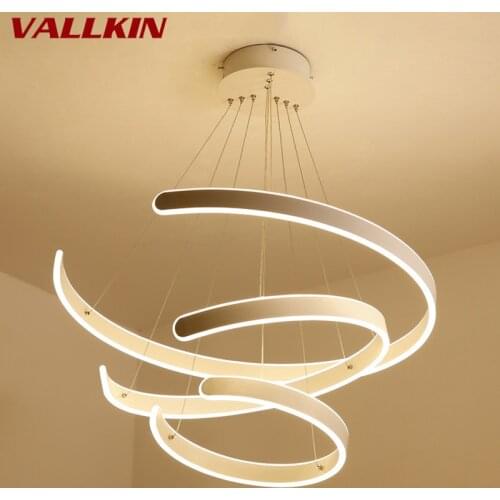 Modern LED Chandeliers Lights for Dining Room Circle Rings LED Lustre Pendant Lamp Hanging Ceiling Luminaire Simple Hanging Lamp