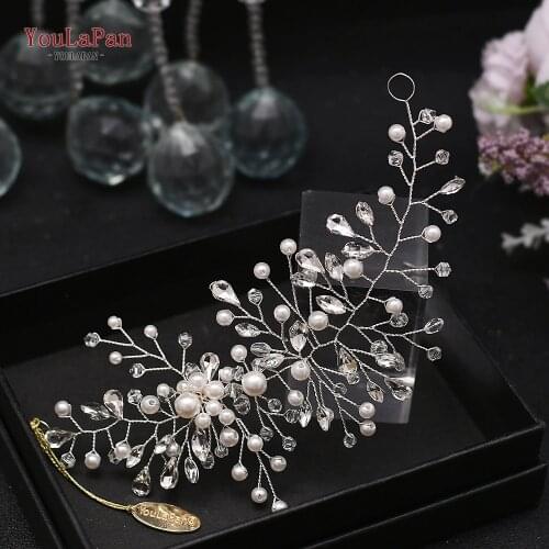 TOPQUEEN Wedding Tiara Wedding Hair Vine Wedding Headwear Bridal Headband Wedding Hair Accessories Bridal Hair Jewelry HP84