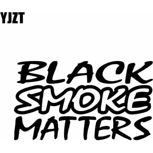 YJZT 13.8CM*7.9CM BLACK SMOKE MATTERS Car Sticker Vinyl Decal Turbo Diesel Truck Black/Silver C10-00891
