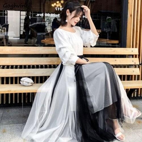 Skirts Women Patchwork Summer Hot Sale A-LINE Sexy Female Sweet Students Clothes All-match Breathable Simple Loose Harajuku Chic