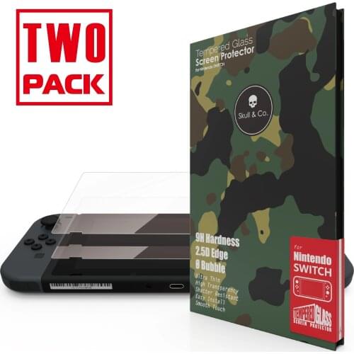 Skull & Co. Screen Protector Tempered Glass Film for Nintendo Switch 2 PCS PACK