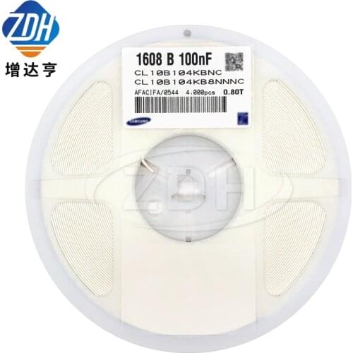 100pcs/ceramic capacitor CL10B104KB8NNNC 0603 0.1UF 100NF 104K 50V X7R 10