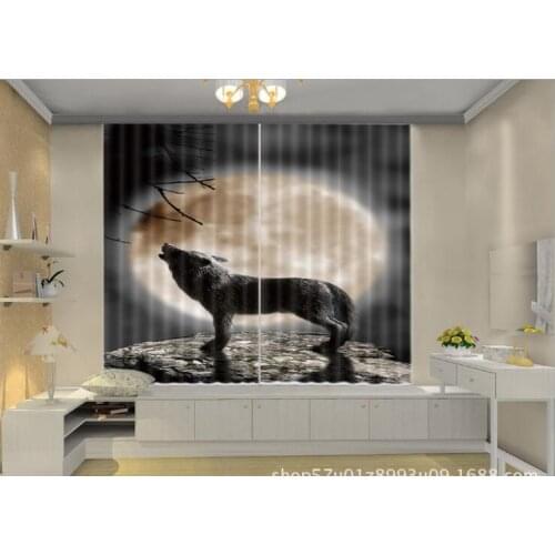 3D Window Curtains Wheeze dog print Luxury Blackout Living Room kids Bedroom Hotel decorate Drapes Rideaux Cortinas pillowcase