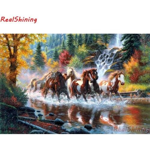 5D Diy Diamond Painting Cross Stitch full Square Diamond Embroidery Horse running picture for room Decor H2222