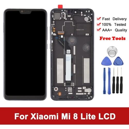 6.26'' Original For Xiaomi Mi 8 Lite LCD Display Touch Screen Digitizer Assembly With Frame For Xiaomi Mi8 Lite LCD Repair Parts