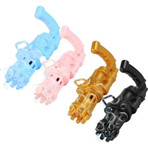8-hole Summer Soap Water Bubble Machine Bubble Gatling Gun Gatling Bubble Machine Cool Outdoor Toys For Children Gift
