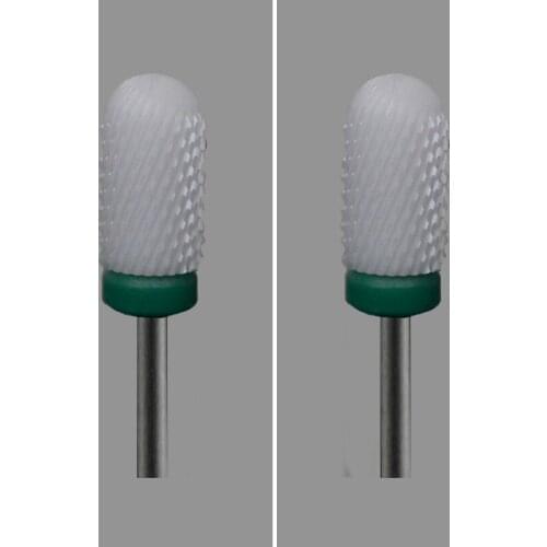 White Ceramic-4Pcs- Nail Drill Bit - Small Rounded Top Bit - (0061.066)