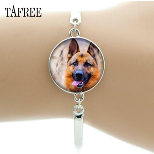 TAFREE Dogs German shepherd Digital image Bracelet Animal picture bangle fashion design lovely style jewelry D1323
