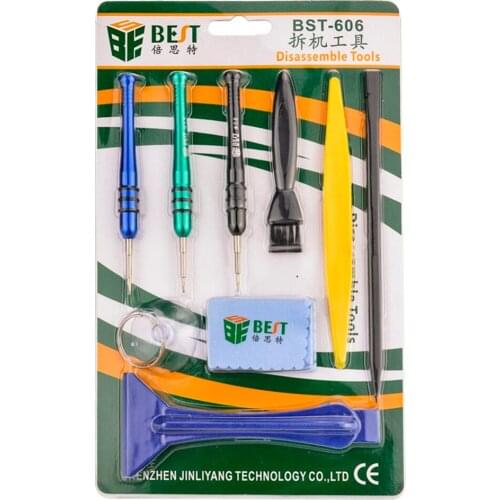 BST-606 9 in1 Dissassemble Screwdriver Tools Kit For iphone 4G 5 Blackberry Sumsang HTC iPad Laptop