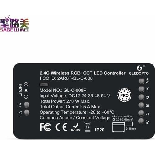 DC5V 12V 24V 36V 48V 54V ZigBee LED RGB Controller Pro RGBCCT Strip Controller Smart Phone APP Voice Control Work Echo Plus RF