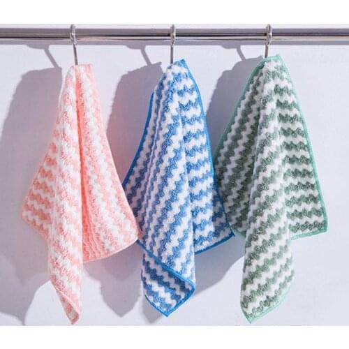 Double-Sided Dishcloth Cleaning Washable Dish Rag Reusable Nonstick Oil Thick Cleaning Cloths For Kitchen Car Glass Window
