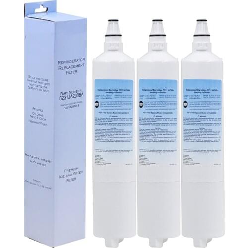 High Quality Household Water Purifier Refrigerator Water Filter Replacement For Lg Lt600p, 5231ja2005a, 5231ja2006 3 Pcs/lot