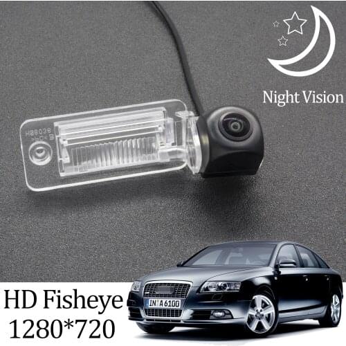 Owtosin HD 1280*720 Fisheye Rear View Camera For Audi A6 S6 RS6 C6 typ 4F 2004-2009 Car Vehicle Reverse Parking Accessories