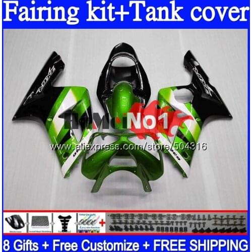 Body For KAWASAKI ZX 6R 600 ZX 636 6 R 600CC 96MC.44 ZX-636 ZX-600 ZX600 ZX636 ZX-6R 2003 2004 ZX6R 03 04 Fairing Metal green
