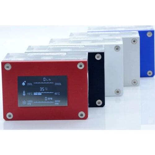 LSJ-ZN DIY water-cooled water flow meter flow meter water flow speed temperature detection flow meter