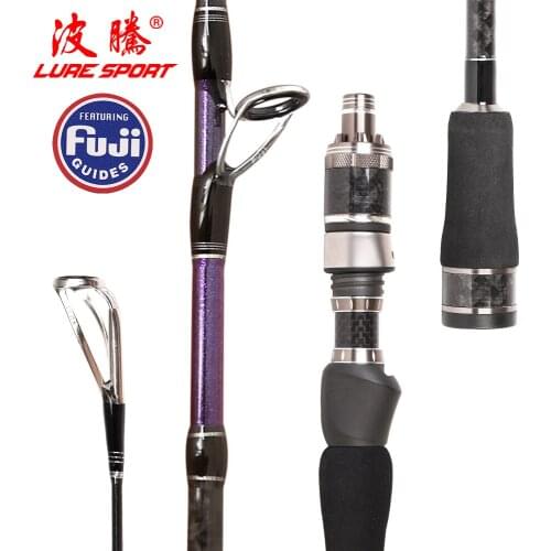 LureSport Solid Carbon Slow Jigging1.9m Toray X cross carbon Pearlescent blue paint BoatRod