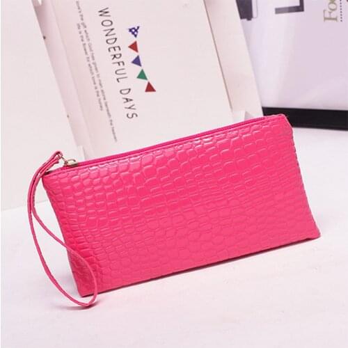 New Coin Purse New Fashion Women Pu Leather Wristlet Wallets Female Zipper Money Clutch Bags Card Holder