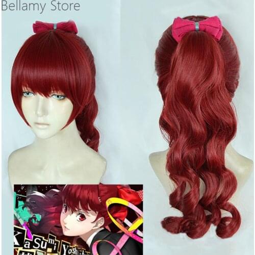 Persona 5 P5 Kasumi Yoshiz Aw A Cosplay hair wigs+Wig Cap