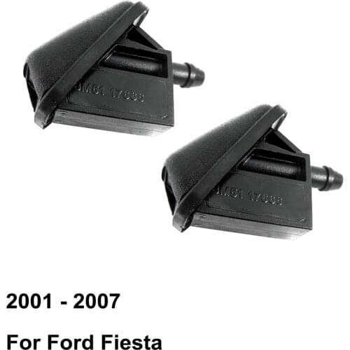 Front Windshield Washer Nozzle BM5117666AA BM5117666AB for Ford Fiesta ( 2001 - 2007 ) ( Pack of 2 )