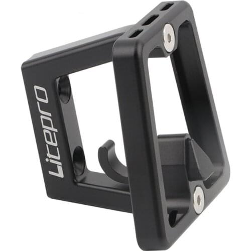 Litepro Front Carrier Cycling Parts for Brompton Aluminum Alloy Pig Nose Panniers Block Bracket Bag Racks Folding Bike-Black