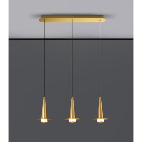 European-style droplight living room dining room table dining room lamp home decoration gloss lighting Golden Wood LED chandelie