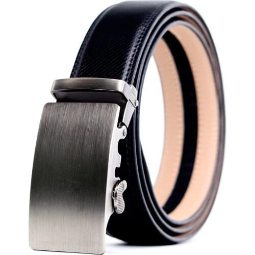 CETIRI Genuine Leather Belts Men Automatic Buckle Belt For Man Ratchet Belt free shipping
