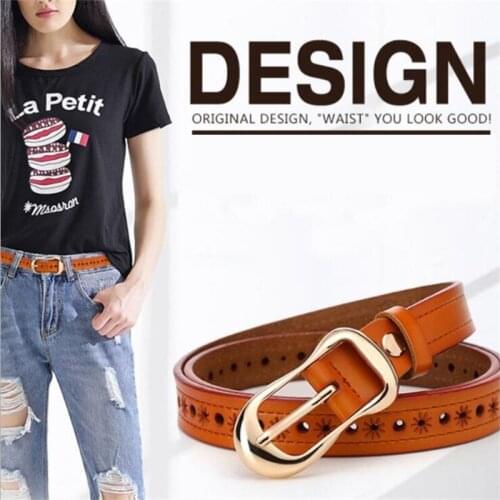 2020 Luxury Belts for Women Fashion Personality Hollow Pin Buckle High Quality Casual Leather Waist Belts
