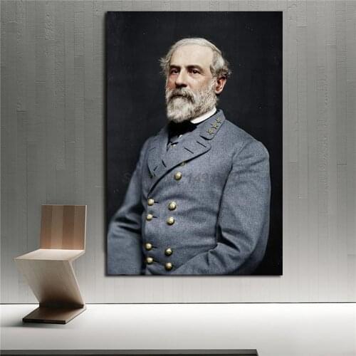 Robert E Lee Confederate Army General Posters Vintage Poster Art Canvas Print Wall Picture Modern Home Room Wall Decor