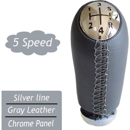 1Pcs Leather Gloss Matt 5 Speed Car Gear Shift Knob Head Stick Gear Shifter For RENAULT Laguna Megane 2 Clio 3 Scenic 2