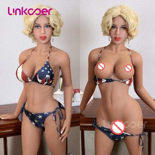 Linkooer Real Silicone 158cm Sex Doll Sexy Breast Blond Beauty Lifesize Oral Vagina Sexy Toys for Men Adult Body Doll