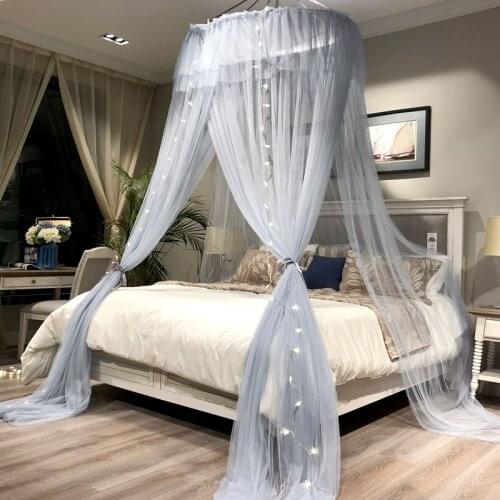 Princess bed curtain Hung Dome Mosquito Net Girls Room Decor Tent Mosquito Net Curtain Hammock Kids dossel Mesh Net Q