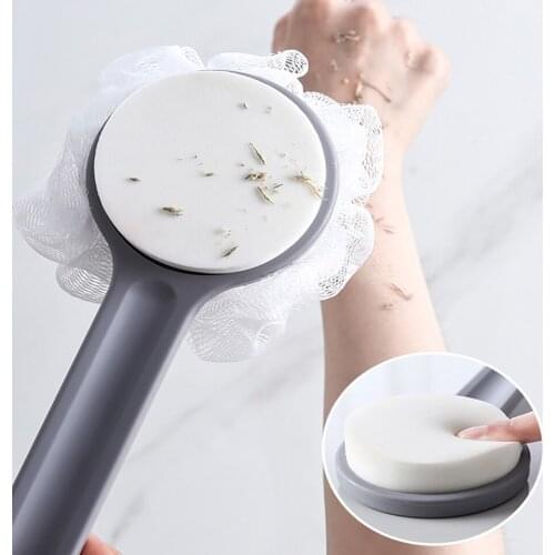 Family Bathroom Toilet Bathroom Tool Long Handle Quick Decontamination Shower Brush Pet Frosted Plastic Massage Brush