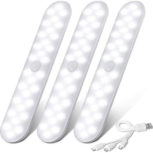 30 LED PIR LED Motion Sensor Light Cupboard Wardrobe Bed Lamp LED Under Cabinet Night Light For Closet Stairs Kitchen