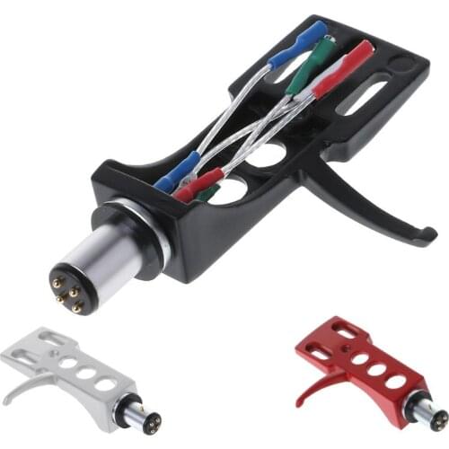1 Set Metal Turntable Headshell Mount Universal LP Phono Cartridge Replacement Phonograph Head Holder Stylus Lead Wire hyq