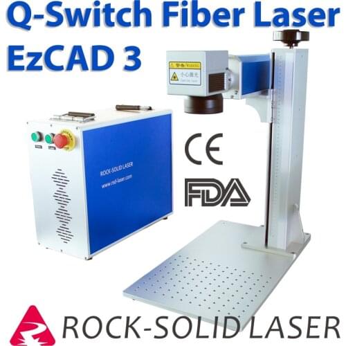 Ezcad3 Fiber Laser Marking Machine 20W 30W 50W Raycus Q-switch BJJCZ DLC2-M4-2D 2.5D Deep Engraving Machine CE Certified
