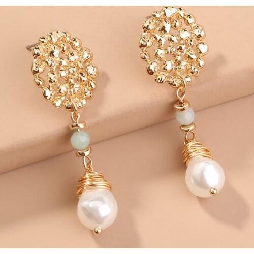 High Quality Flower Pearl Earrings Korean Sweet Temperament Romantic Party Elegant Jewelry Earring