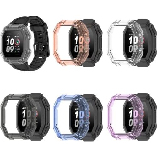 Protective Case For Huami Amazfit TPU Hollow Half-wrapped Watch Case Anti-drop Dustproof Protective Shell For Huami Amazfit