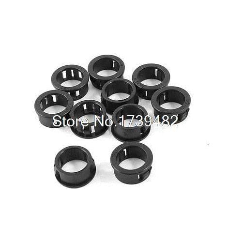 10pcs Plastic Round Cable Harness Protective Snap Bushing 20mm Panel Hole Dia