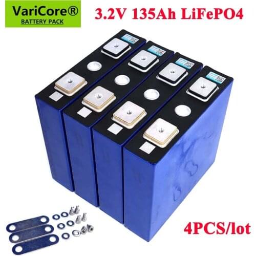 4PCS 3.2v 135ah lifepo4 Rechargeable Battery DIY 12v 24v 36v 48v deep cycle package ldp lithium cell lithium iron phosphate