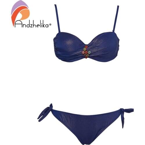 Купальники со стразами Andzhelika China At AliExpress