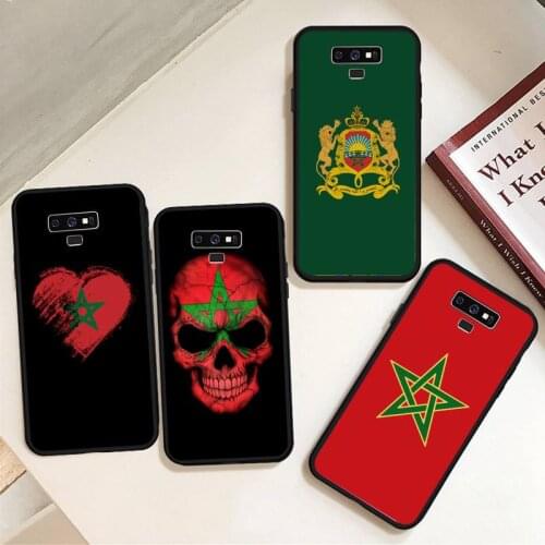 Morocco Flag Coat Of Arms Phone Case For Samsung A50 A51 A71 A20E A20S S10 S20 S21 S30 Plus ultra 5G M11 funda cover