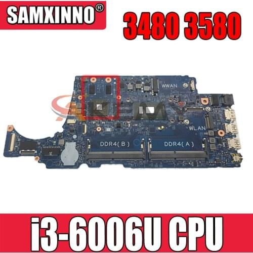 CN-0C6H2V 0C6H2V C6H2V For Dell Latitude 3480 3580 16852-1 laptop motherboard with i3-6006U 100% tested work