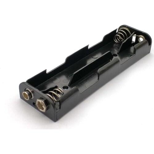 Long Strip Type 4 X 1.5V AA Batteries Holder Plastic Case 6V Housing AA Battery Storage Box 9V Button Battery Cover Black Box